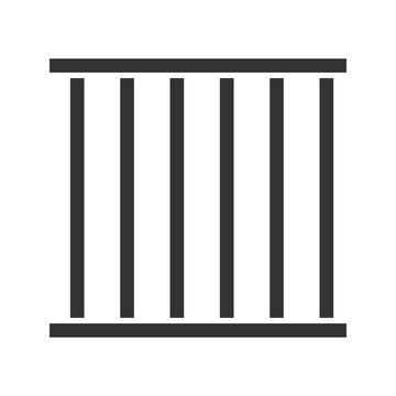 Prison bars glyph icon