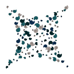 Vector Confetti Background Pattern. Element of design. Color spirals on a white background