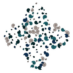 Vector Confetti Background Pattern. Element of design. Color spirals on a white background