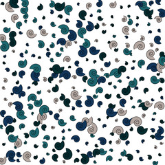 Vector Confetti Background Pattern. Element of design. Color spirals on a white background