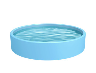 Garden swimming pool with clipping path