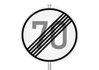 Geschwindigkeitsbegrenzung endet - 70