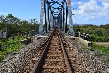 鉄橋付近の線路