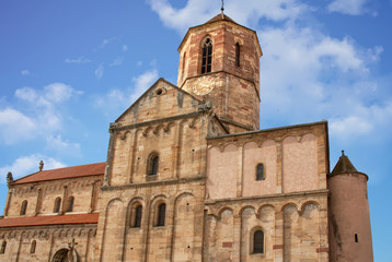 Fototapeta na wymiar Rosheim. Eglise St-Pierre-et- St-Paul, Bas Rhin, Alsace. Grand Est