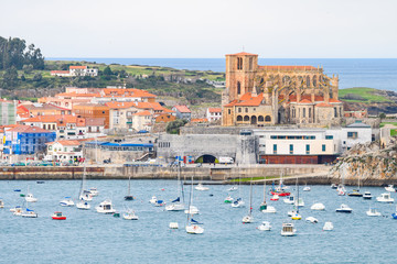 castro Urdiales fishing town at cantabrian coast, Spain