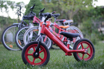 Fototapeta na wymiar small children's bicycle