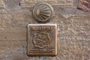 Rosheim. Indication circuit touristique, Bas Rhin, Alsace. Grand Est