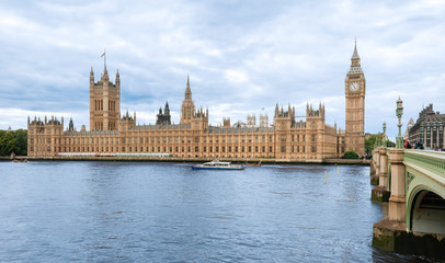 Fototapeta na wymiar Parliament of Great Britain (Westminster Palace) on the Thames