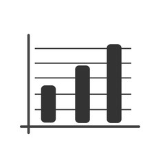 financial chart with uptrend line. Graph chart vector icon. presentation and chart. Business concept