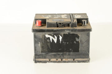 Close-up of car battery