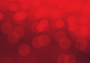 Red bokeh blur light luxury background vector illustration.