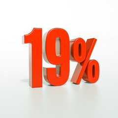 3d 19 Percent Sign 