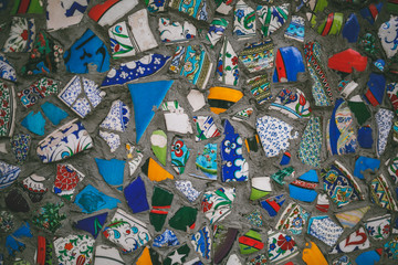 Fototapeta premium ISTANBUL TURCJA, PAŹDZIERNIK, - 09, 2015: kolorowa ceramiczna mozaika na budynku