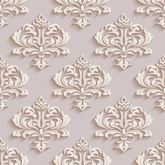 Seamless wallpapers in the style of Baroque . Modern texture illustration.
