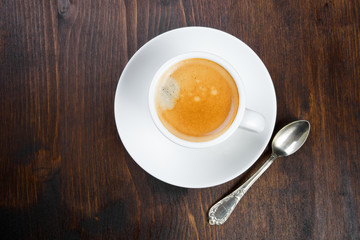 Closeup of cup of coffee