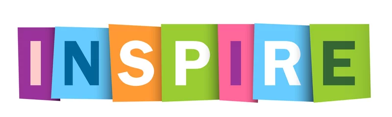 Foto op Plexiglas INSPIRE Colourful Letters Icon © Web Buttons Inc