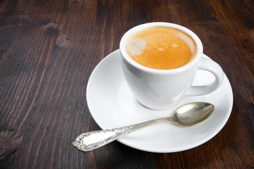 Closeup of cup of coffee