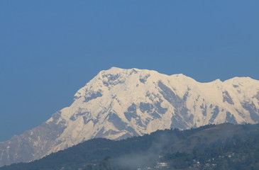 Fototapeta na wymiar Himalaya mountain landscape Annapurna Pokhara Nepal