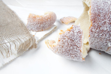 Sweet tasteful traditional slovak and czech roasted delicacy - vanilla trdelnik