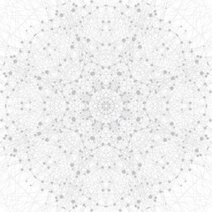 Geometric abstract background with connected line and dots, illustration.