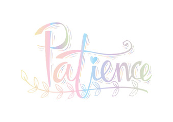 Patience lettering