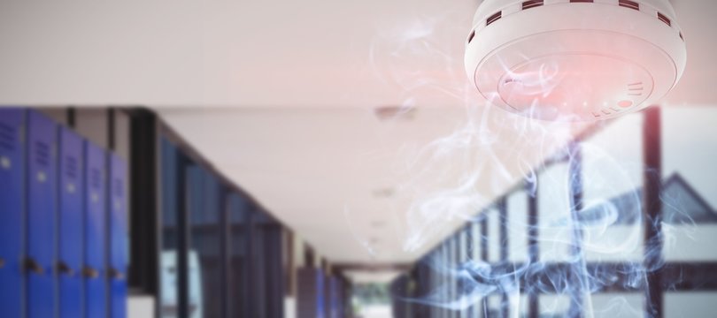 Composite image of fire and smoke detector