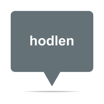 Graue Sprechblase mit hodlen