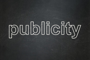 Obraz premium Advertising concept: text Publicity on Black chalkboard background