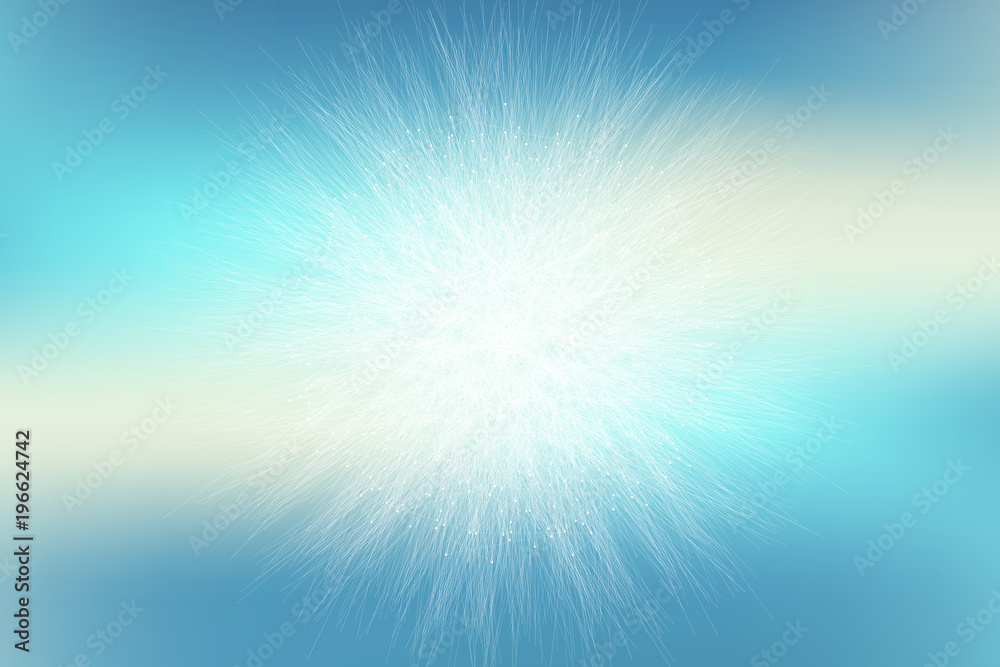 Aufkleber geometric abstract with connected line and dots, radial graphics. minimalism chaotic background visu