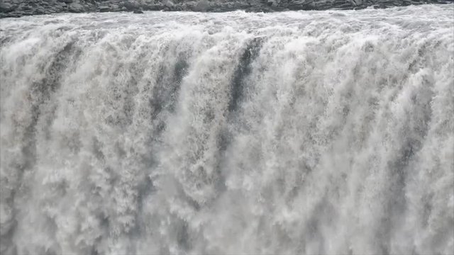 Giant waterfall close up