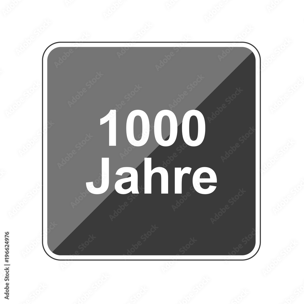 Poster 1000 Jahre - Reflektierender App Button