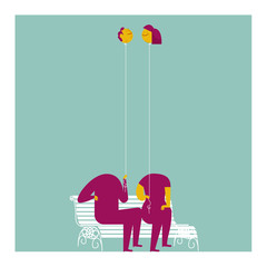 FEELING HAPPINESS WITH FRIENDS, THE MIND IS RELEASED AND ENJOYED.
Serie of conceptual and metaphoric illustrations.