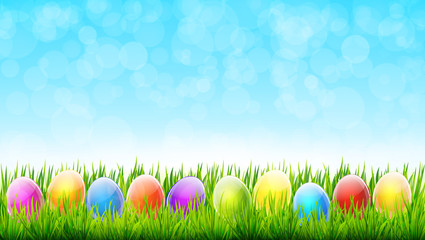 Happy Easter border vector