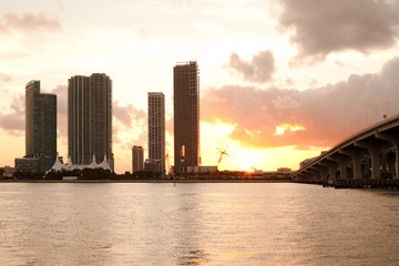Real Estate developments at downtown Miami, Florida, USA