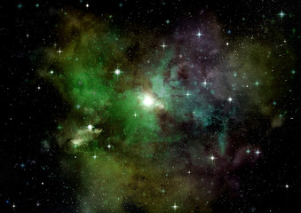 galaxy in a free space