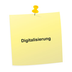 Notizzettel gelb - Digitalisierung