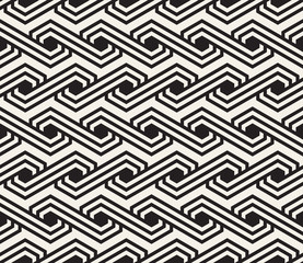 Vector seamless pattern. Modern stylish abstract texture. Repeating geometric tiles from striped elements i