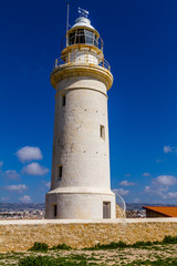 Lighthouse near the ancient Odeon Amphitheatre. Paphos, Cyprus