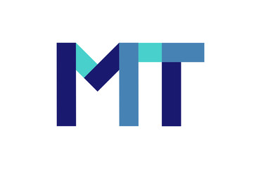 Fototapeta premium MT Ribbon Letter Logo