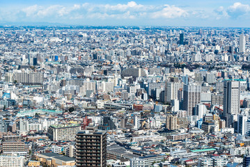 Obraz premium 東京 住宅街が広がる都市風景