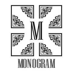 Vintage ornamental monogram