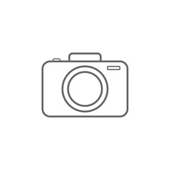 Digital photo camera icon. Vector.