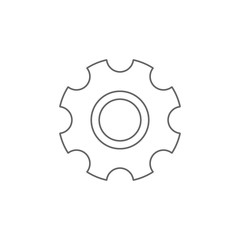 Cogwheel outline icon. Vector.
