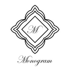 Vintage ornamental monogram