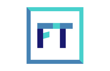 Obraz premium FT Square Ribbon Letter Logo