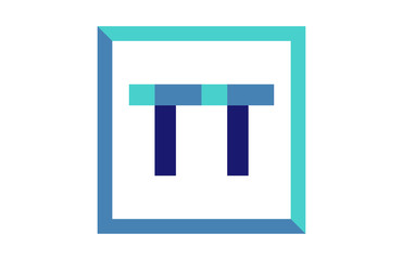 TT Square Ribbon Letter Logo