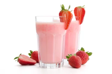Foto auf Acrylglas Milchshake Erdbeermilch