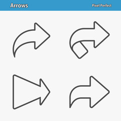 Arrows Icons. Professional, pixel perfect icons depicting various arrows concepts. EPS 8 format.