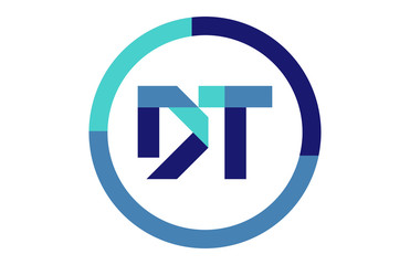 DT Global Blue Ribbon letter Logo