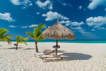 panorama of the Caribbean island of Aruba